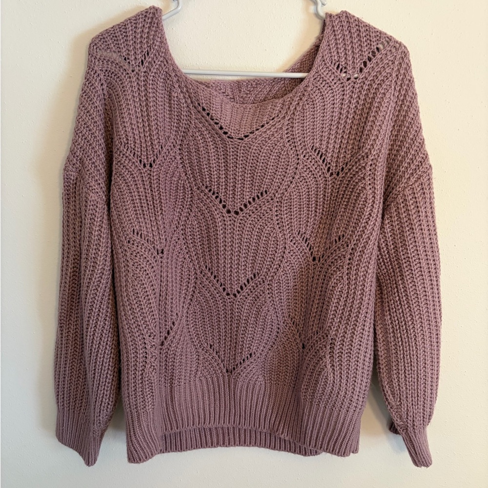 Amazon Women's Knit Sweater - Light Purple